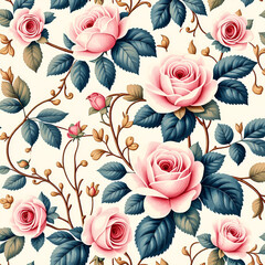 seamless pattern with flowers