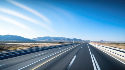 Canvas Print - Speeding Through Scenic Mountain Highway