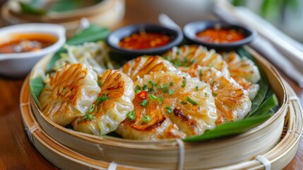 Aufkleber - Close-up of Roti Sai Mai presented with artistic flair, showcasing its vibrant colors and delicate texture.