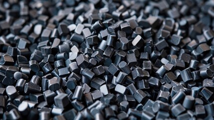 Sticker - Black Plastic Granules Background