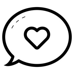 Sticker - love talk icon