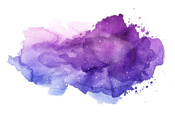 purple blue brush stroke watercolor texture isolated on white or transparent png