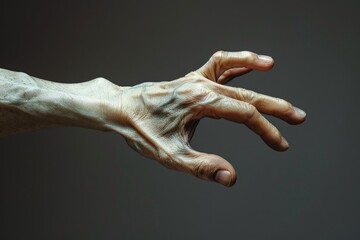 Aufkleber - Close-up shot of a person's hand grasping an item, suitable for use in articles or social media posts about everyday life or personal stories