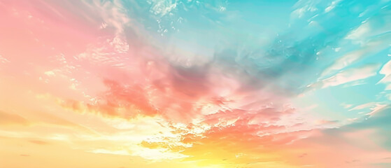 Wall Mural - Colorful Sky With Clouds During Sunset