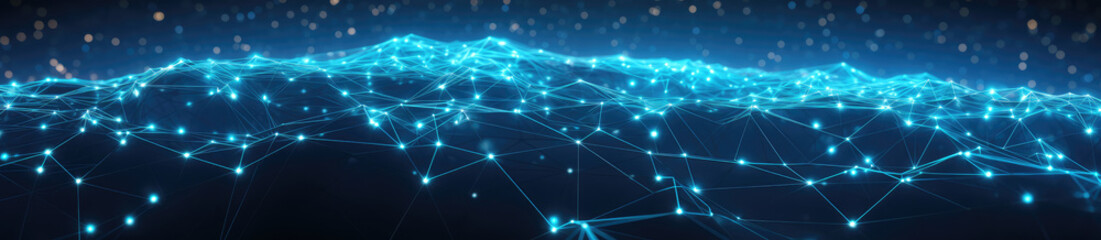 Wall Mural - Futuristic Digital Network Technology Background