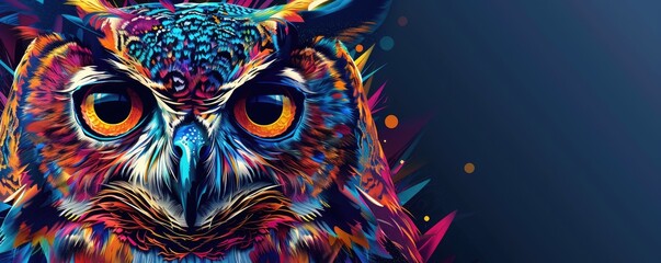  Vibrant Abstract Owl Illustration