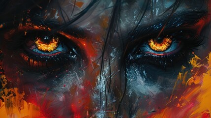 Wall Mural - fiery look