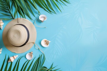 Wall Mural - A creative summertime banner mockup. There are summer sales and vacations on the agenda.