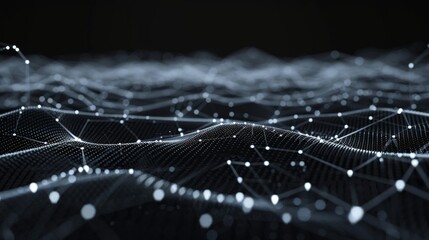 Poster - Point and line network connection structure Data transfer. Abstract technology background for 3D rendering
