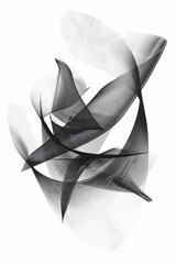 Poster - A photograph of a curved object with contrasting light and shadow in a black and white tone