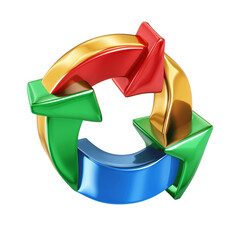 Sticker - 3d exchange stocks icon on transparent background