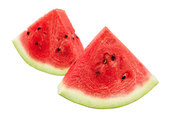 Poster - Watermelon Slices Isolated on White Background Watermelon slices isolated on white background