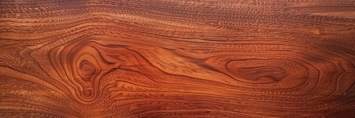 Canvas Print - Rich Walnut Wood Grain Close-Up Texture