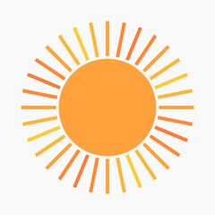 Wall Mural - sun symbol vector illustration on white background