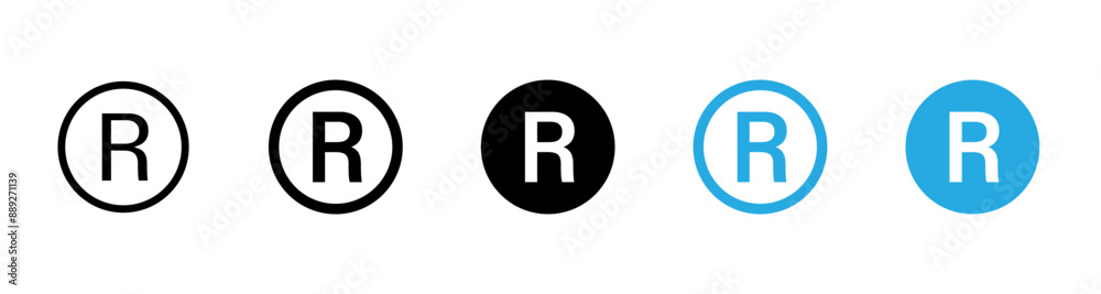 Registerd Icon Check Registered icon set. Property symbols. Trademark registered icons ...