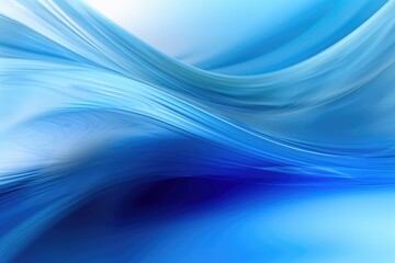 Poster - Serene Abstract Blue Waves