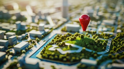 A miniature city on the table. The layout of the block for designing with a residential building. Layout of residential development