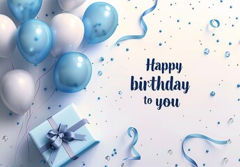 Happy Birthday card design with text 