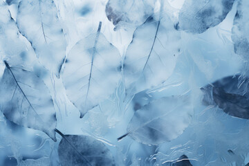 Poster - Winter Fantasy: Frosted Leaves and Ice Textures