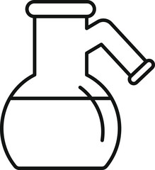 Poster - Line drawing of laboratory glassware containing liquid with an output spout