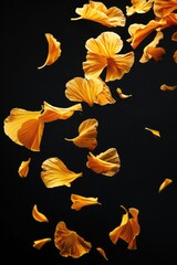 Poster - A bunch of yellow flowers floating in the air