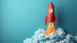 © ArtistryAlchemy - Business Growth Fasting with rocket startup, Business growth concept, Rising earnings, increasing financial profits, Wealth fast.
