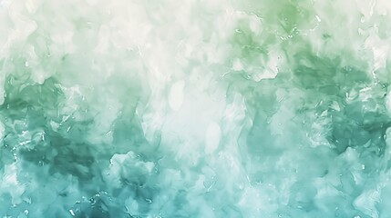 Wall Mural - A watercolor background with blues, greens, and whites. Stock photo.