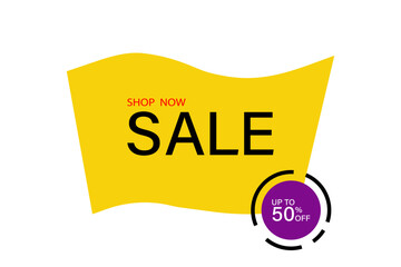 Wall Mural - sale. sale tag or label. sale banner. up to 50 % off