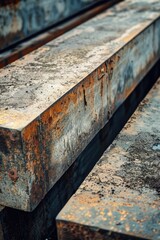 Poster - Close-up shot of a rusty bench, great for texture and detail photography
