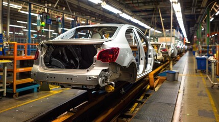 Sticker - Car Manufacturing Process in Factory