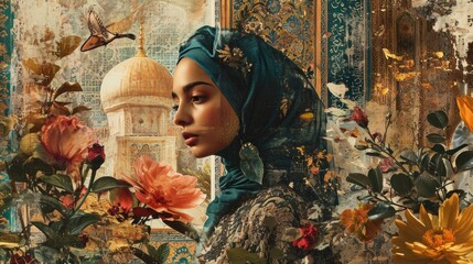 Wall Mural - Collage arabic culture and religion