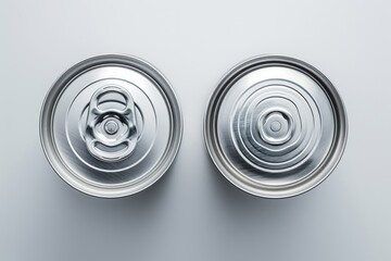 Aufkleber - Two empty soda cans sitting on a white surface