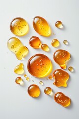Poster - Group of colorful bubbles on a white background, suitable for illustration or decoration
