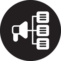 Poster - marketing automation glyph icon