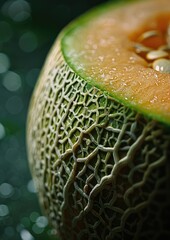 Wall Mural - Detailed Close-Up of Fresh Melon