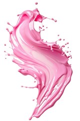 Aufkleber - A close-up shot of pink liquid splashing on top of a white surface, perfect for creative and artistic uses