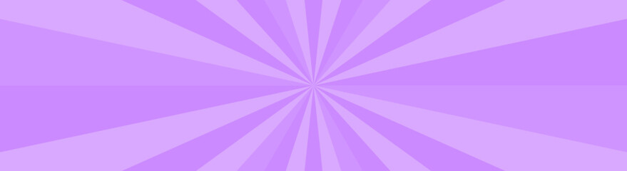 Wall Mural - かわいいポップな集中線　紫　　サンバースト　縦　　Illustration with retro comic effect. Cute purple burst background.