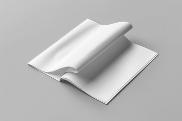 Poster - A simple design featuring a folded white paper on a gray surface