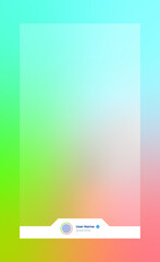 Poster - Vertical story template in gradient colors. Social media frame vector illustration.