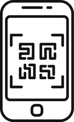 Poster - Smartphone is scanning a qr code for mobile payments, showcasing the technology of quick response codes