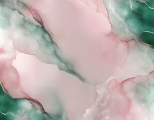 Wall Mural - Transparent pink red white cracked jade cut marble background