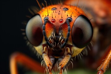 Wall Mural - Macro shot of an insect. Insect Macro shot. Wildlife Concept. Insect Macro shot. 