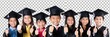 © ปฏิภาน ผดุงรัตน์ - Asian children in graduation cap and gown giving