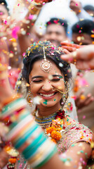 Sticker - girl in traditional indian costume