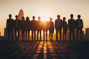 Sticker - A group of people enjoying the view of a beautiful sunset