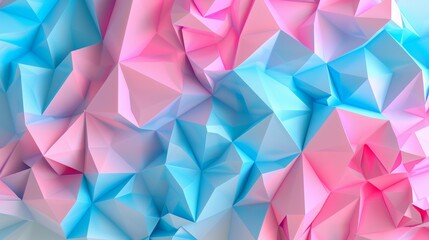 Poster - Geometric 3D Texture with Tetrahedrons on a Bright, Futuristic Surface.