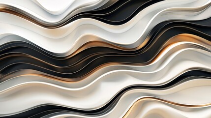 Poster - This 4K texture is a cool and stylish wallpaper with abstract fluid shapes. It has a black and white four-kerny texture that is very clean and modern.