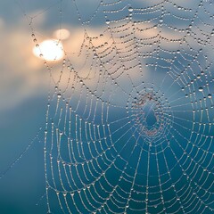 Orb Weaver Spider in its Intricate Web