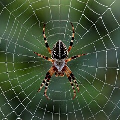 Orb Weaver Spider in its Intricate Web