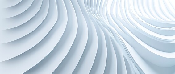 Poster - Minimal white abstract tunnel geometric gray background